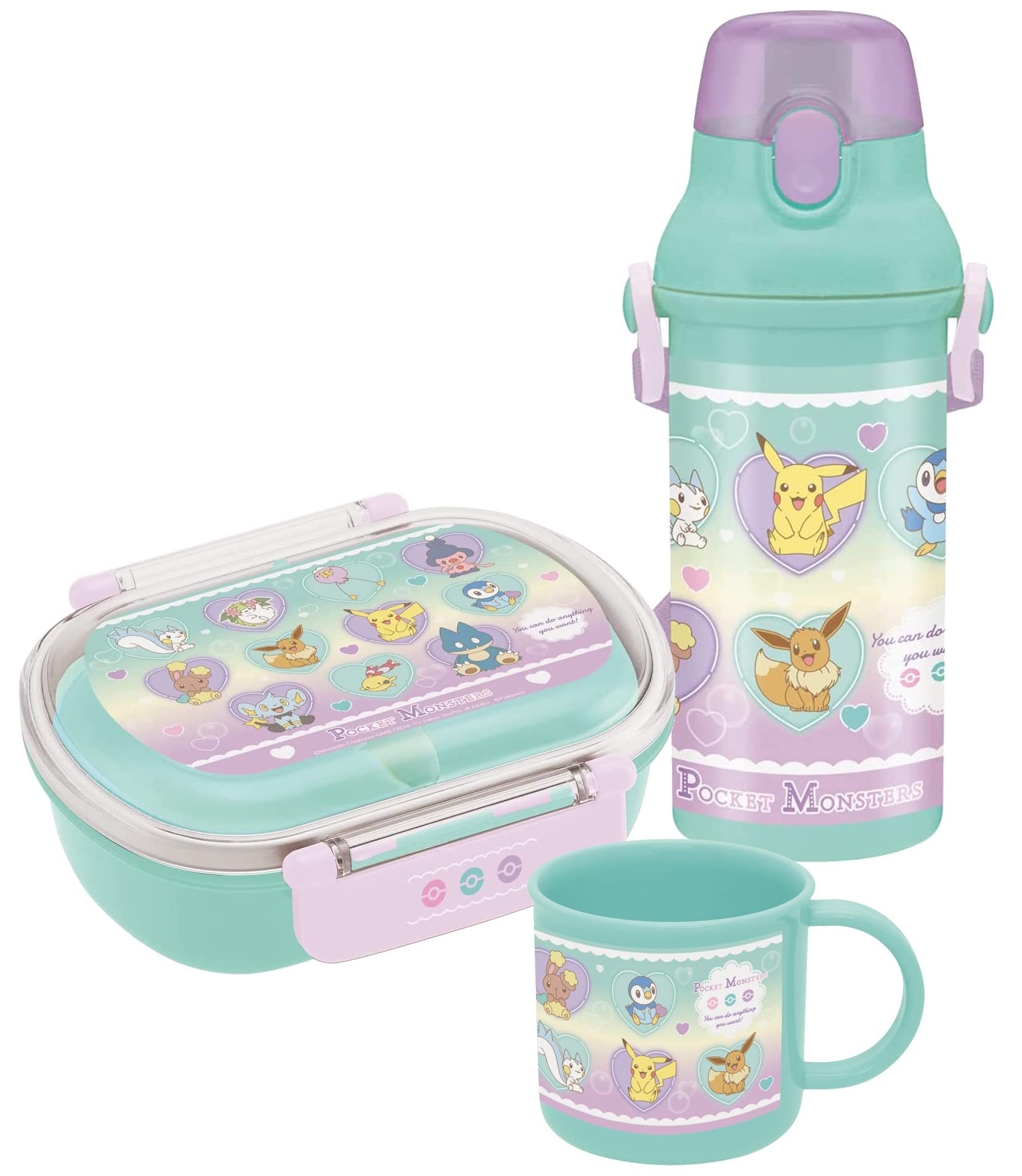 Skater Plastic Antibacterial Cup Dishwasher Safe Pokemon Heart Bubble Girl Made In Japan- Japan Figure Store - #1 Bring To You The Best Japanese Goods