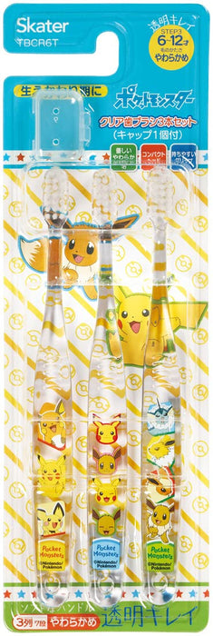 Pokemon Center Kids Tooth Brush Set Of 3 15.5 cm- Japan Figure Store - #1 Bring To You The Best Japanese Goods