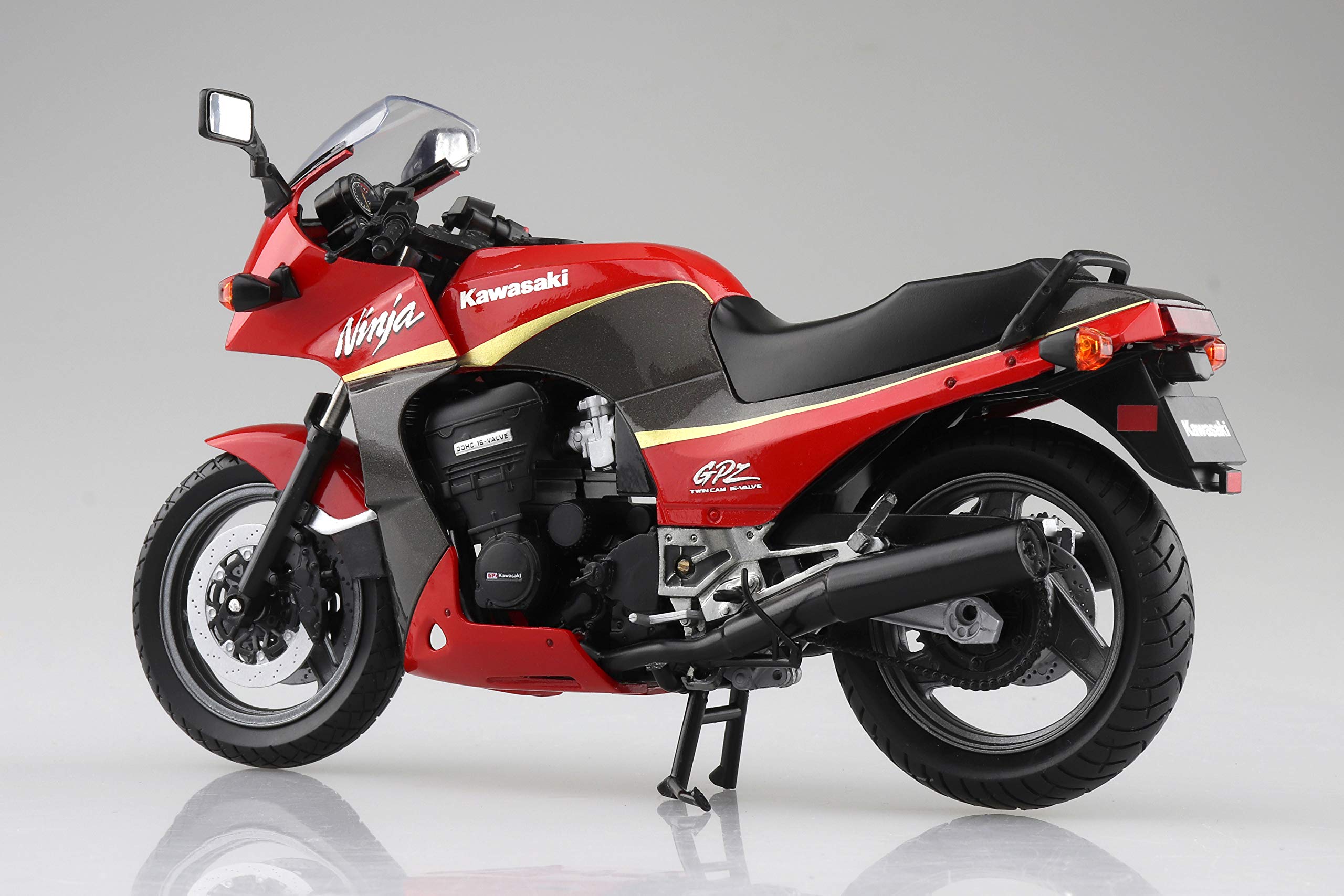 AOSHIMA Skynet 1/12 Kawasaki Gpz900R Red/Gray Finished Model- Japan Figure Store - #1 Bring To You The Best Japanese Goods