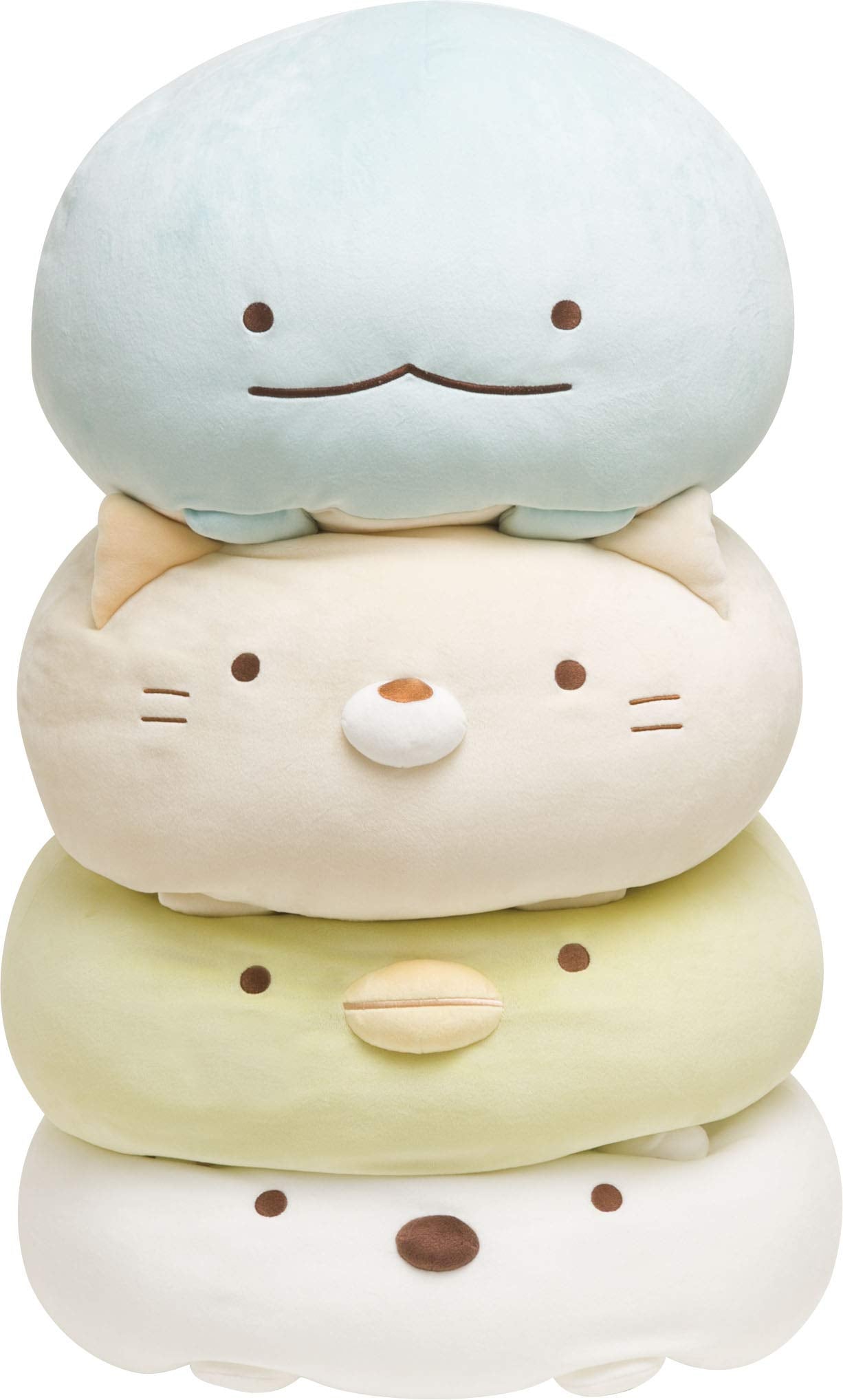 San-X Sumikko Gurashi Super Mochi Daifuku Plush Toy Cat Japanese Cute Stuffed Animals- Japan Figure Store - #1 Bring To You The Best Japanese Goods