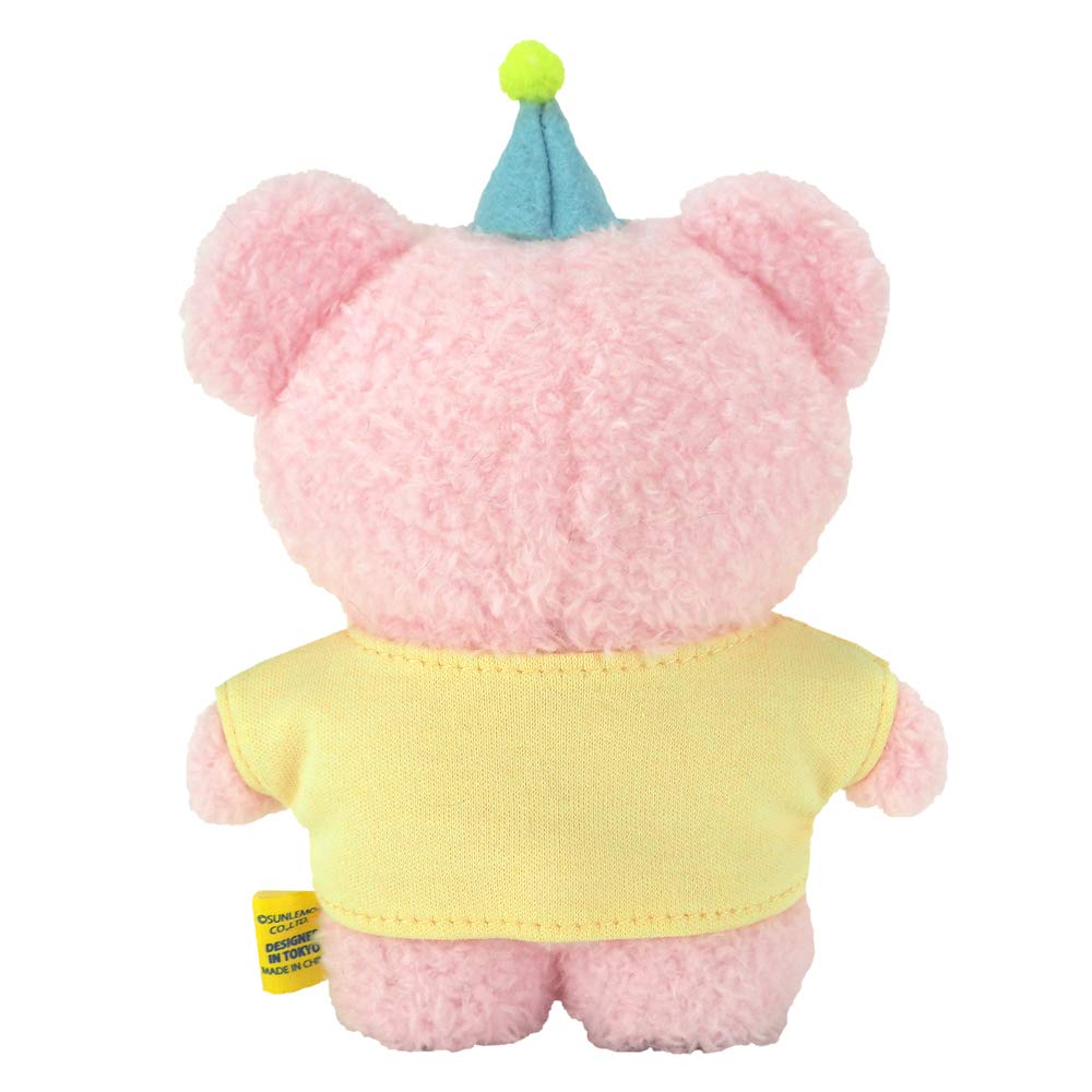 SUNLEMON Plush Doll Fluffy Tatton Birthday Bear Pink S- Japan Figure Store - #1 Bring To You The Best Japanese Goods