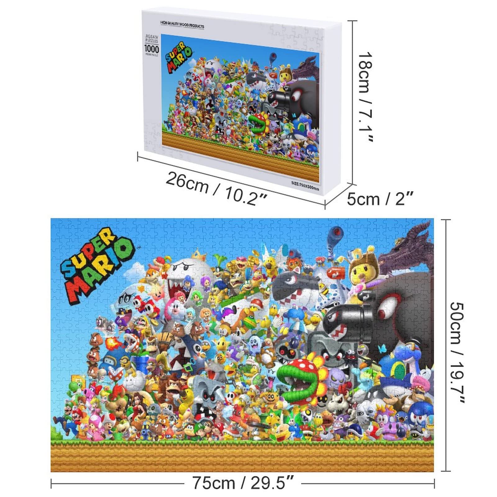 LLGX Super Mario 1000 Pieces Jigsaw Puzzles Educational Toys For Kids Made In Japan- Japan Figure Store - #1 Bring To You The Best Japanese Goods