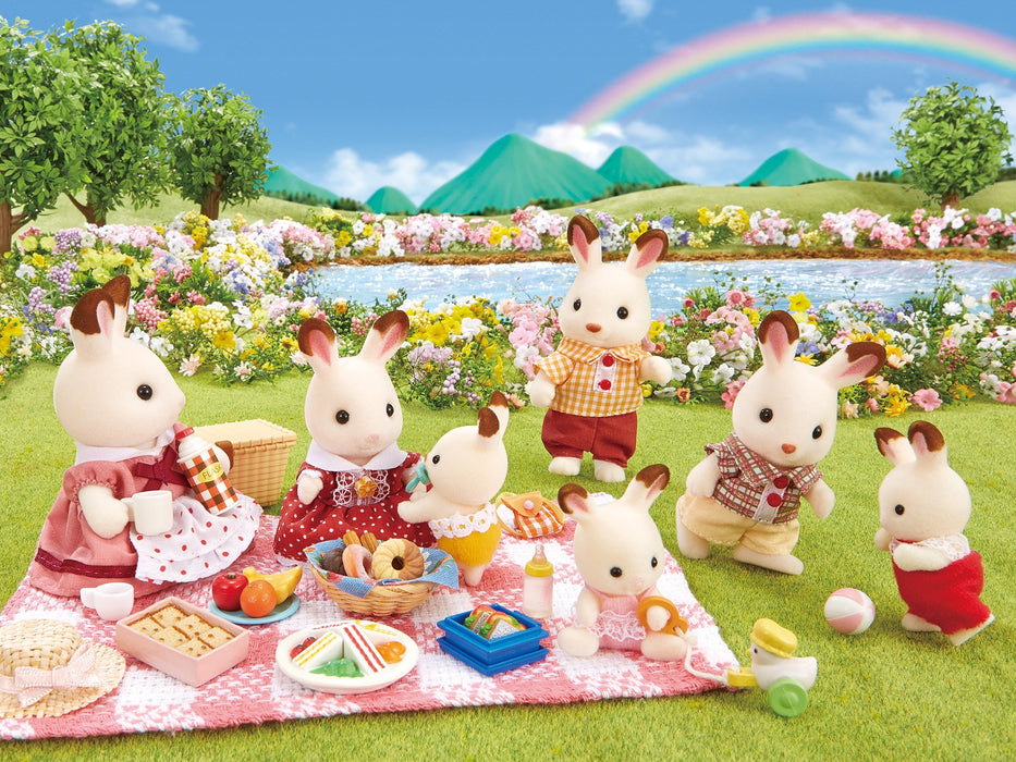 Epoch Sylvanian Families Doll - Chocolate Rabbit Family Toy U-62 St Mark Certified Ages 3+- Japan Figure Store - #1 Bring To You The Best Japanese Goods