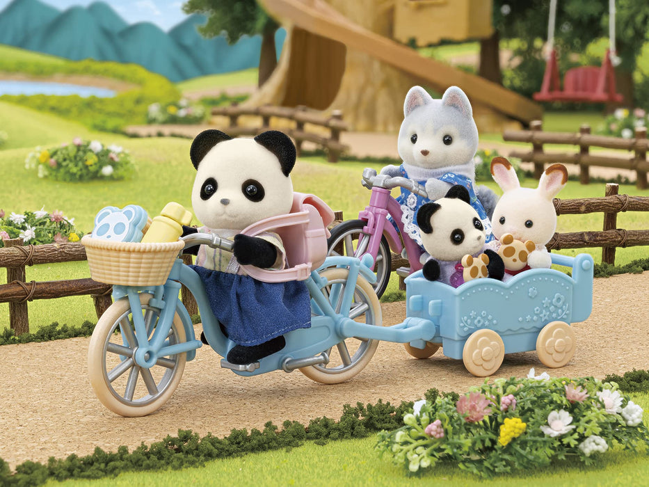 Epoch Sylvanian Families Doll Set with Furniture Panda Girl Cycling St Mark-Certified for Ages 3 Up- Japan Figure Store - #1 Bring To You The Best Japanese Goods