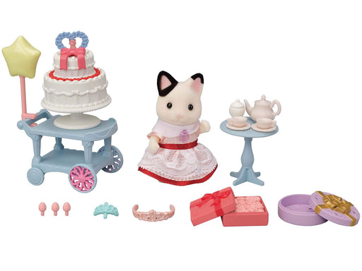 Epoch Sylvanian Families Sweet Party Dollhouse Set - Charcoal Cat Girl DF-21 for Ages 3+- Japan Figure Store - #1 Bring To You The Best Japanese Goods