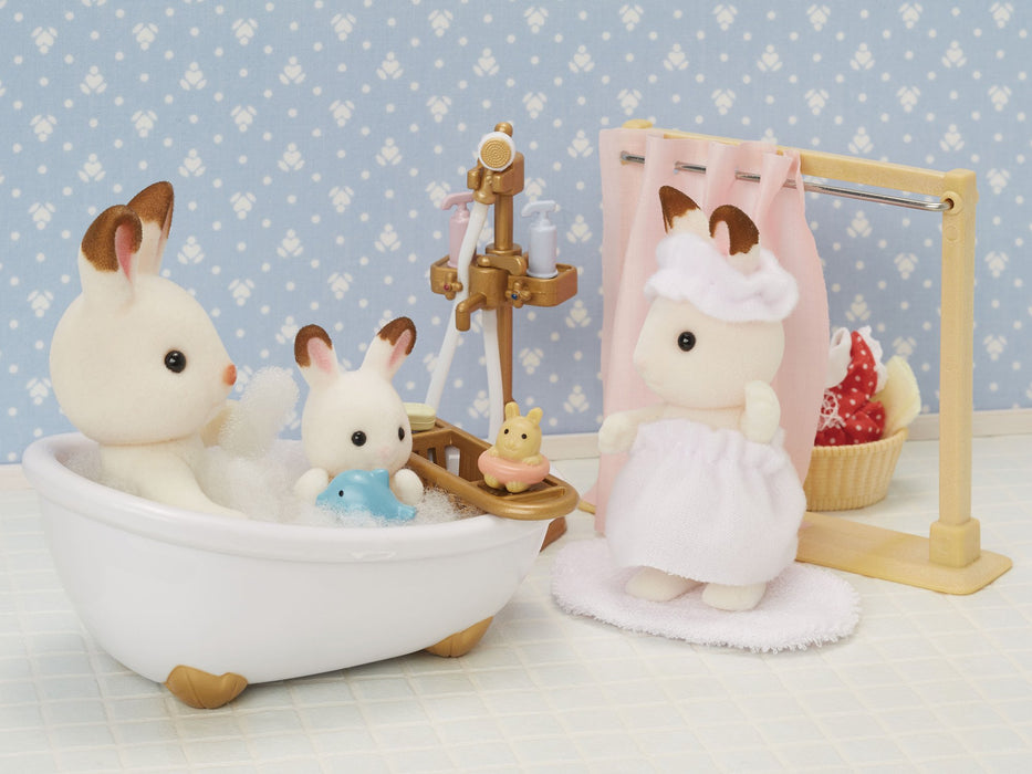 Epoch Sylvanian Families Bathroom Set Certified Car-605 Dollhouse Toy for Ages 3+- Japan Figure Store - #1 Bring To You The Best Japanese Goods