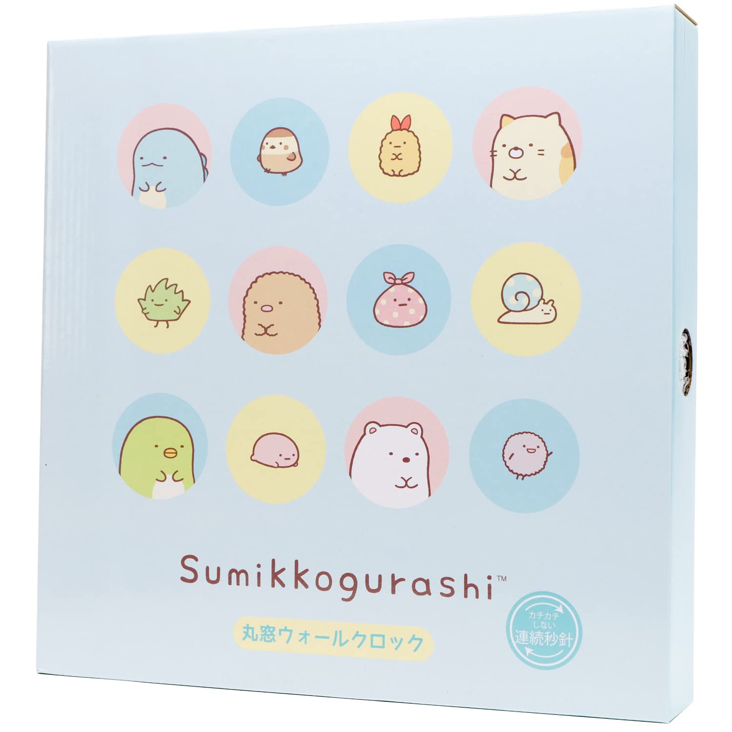 T'S FACTORY Sumikko Gorashi Circle Window Wall Clock Blue- Japan Figure Store - #1 Bring To You The Best Japanese Goods