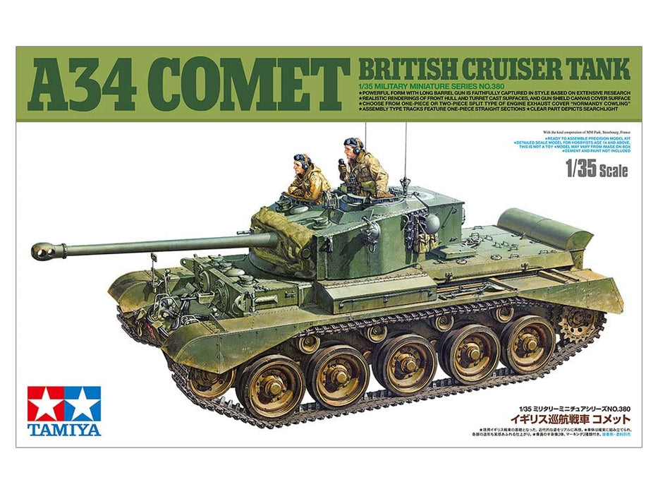 TAMIYA 35380 1/35 British Cruiser Tank A34 Comet Plastic Model- Japan Figure Store - #1 Bring To You The Best Japanese Goods