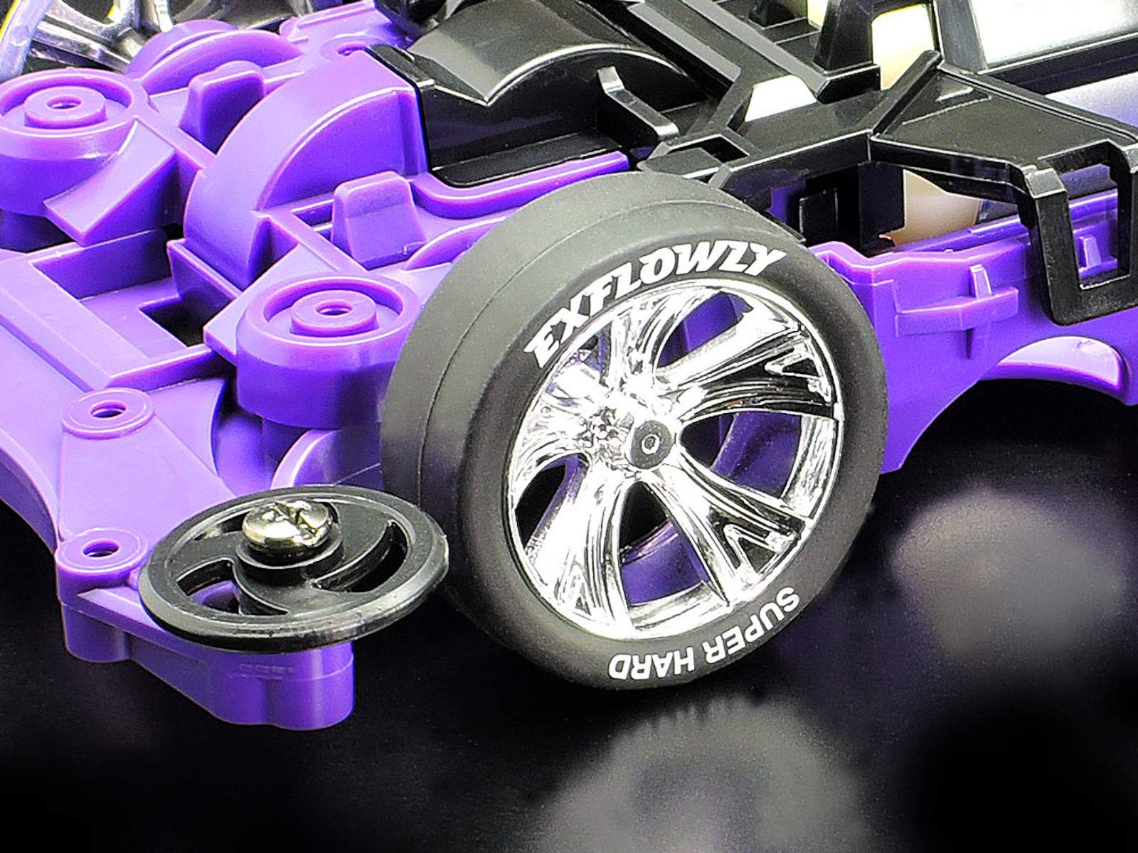 TAMIYA Mini 4Wd 1/32 Exflowly Polycarbonate Body Special Purple Ms Chassis- Japan Figure Store - #1 Bring To You The Best Japanese Goods