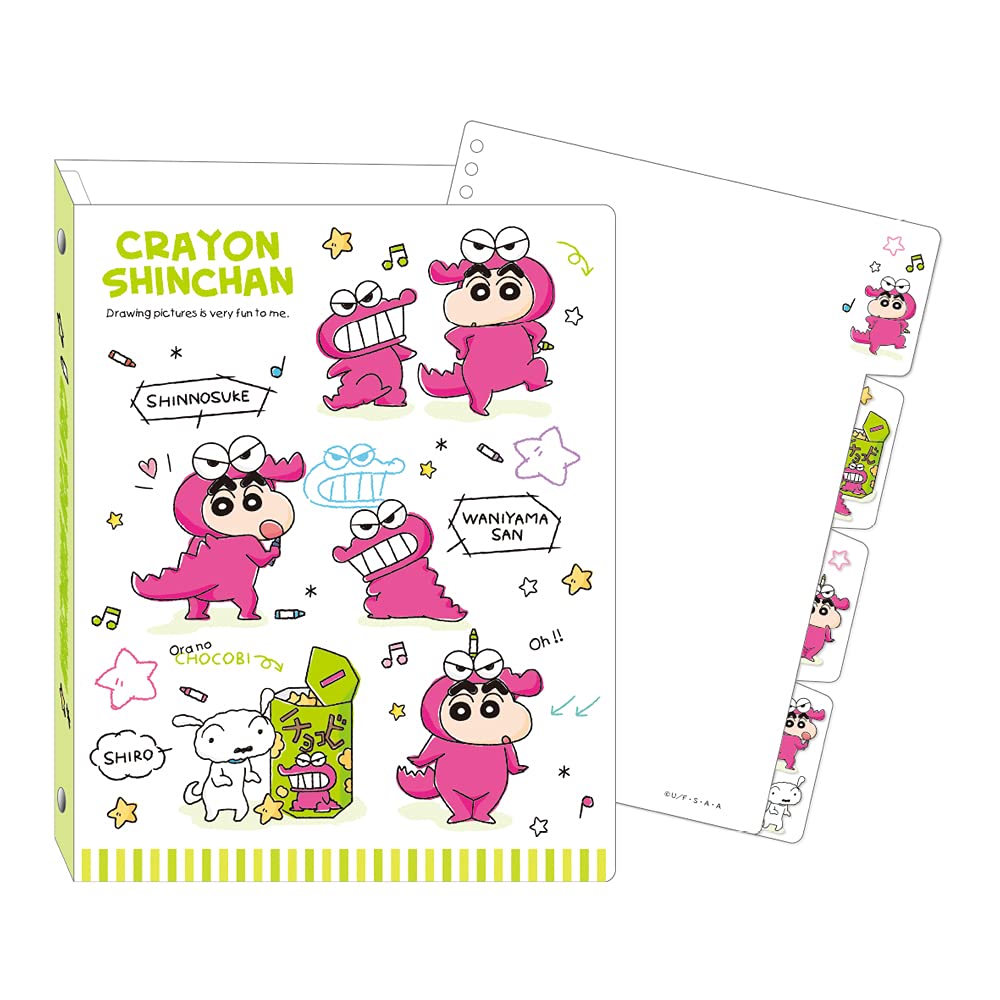Tee&S Factory Crayon Shin-Chan 8-Hole Slim Loose Leaf Binder Scribble Chocobi Approx. 27.5 X W22 X D1.5Cm Ks-5540541Rc- Japan Figure Store - #1 Bring To You The Best Japanese Goods
