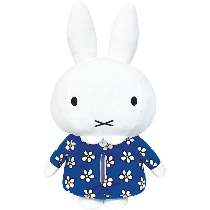 TS Factory Miffy Plush Tissue Cover Flower Approx. H16 X D16 Cm Pm-5533805De Approx. H48 X W27 X D11 Cm Blue- Japan Figure Store - #1 Bring To You The Best Japanese Goods