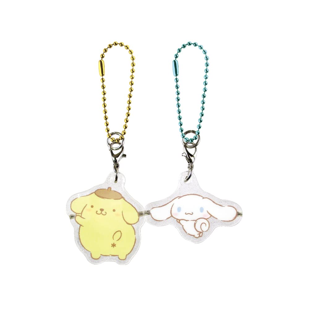 TS Factory Sanrio Clear Pair Acrylic Keychain Pompompurin Cinnamoroll Sr-5541305Pc Pompompurin/H3.8×W3.3×D0.5Cm Cinnamoroll/H3×W4×D0.5Cm- Japan Figure Store - #1 Bring To You The Best Japanese Goods