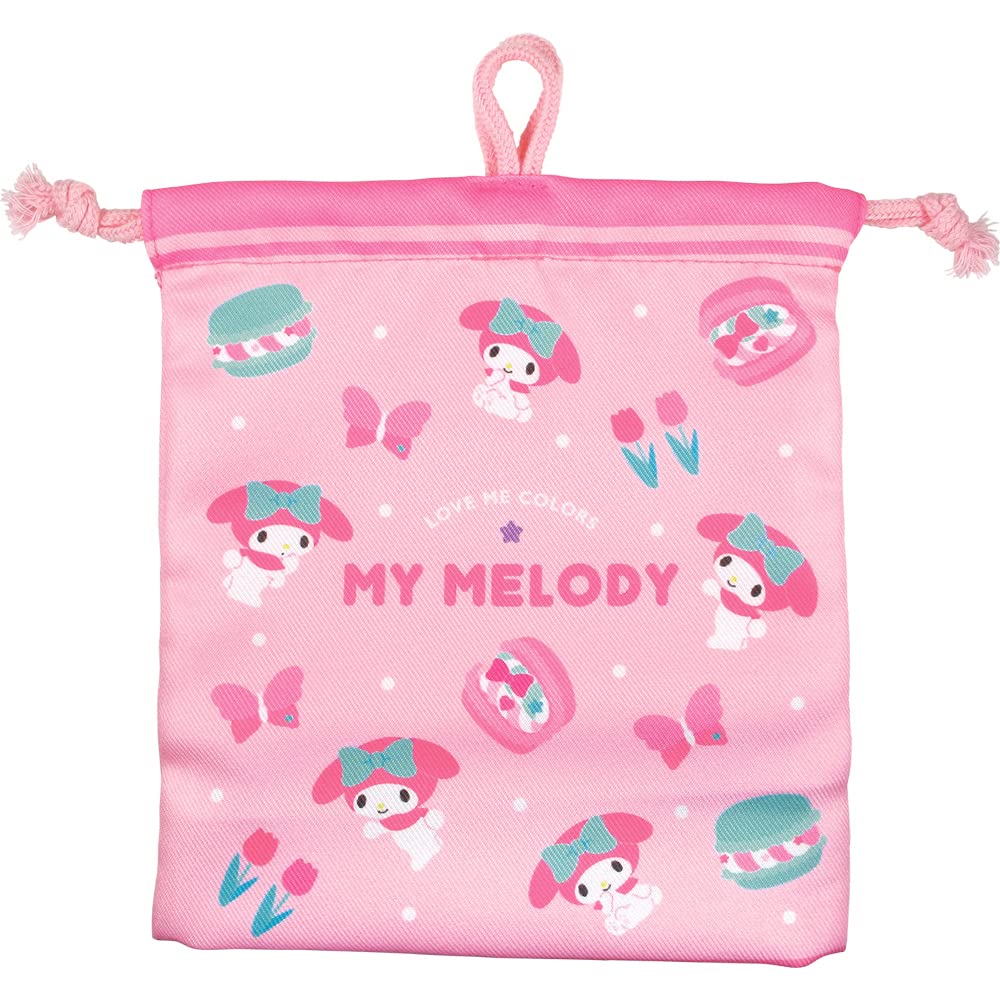 TS Factory Sanrio Drawstring With Inner Pocket Love Me Colors My Melody Approx. H21 X W18Cm Sr-5530181Mm- Japan Figure Store - #1 Bring To You The Best Japanese Goods