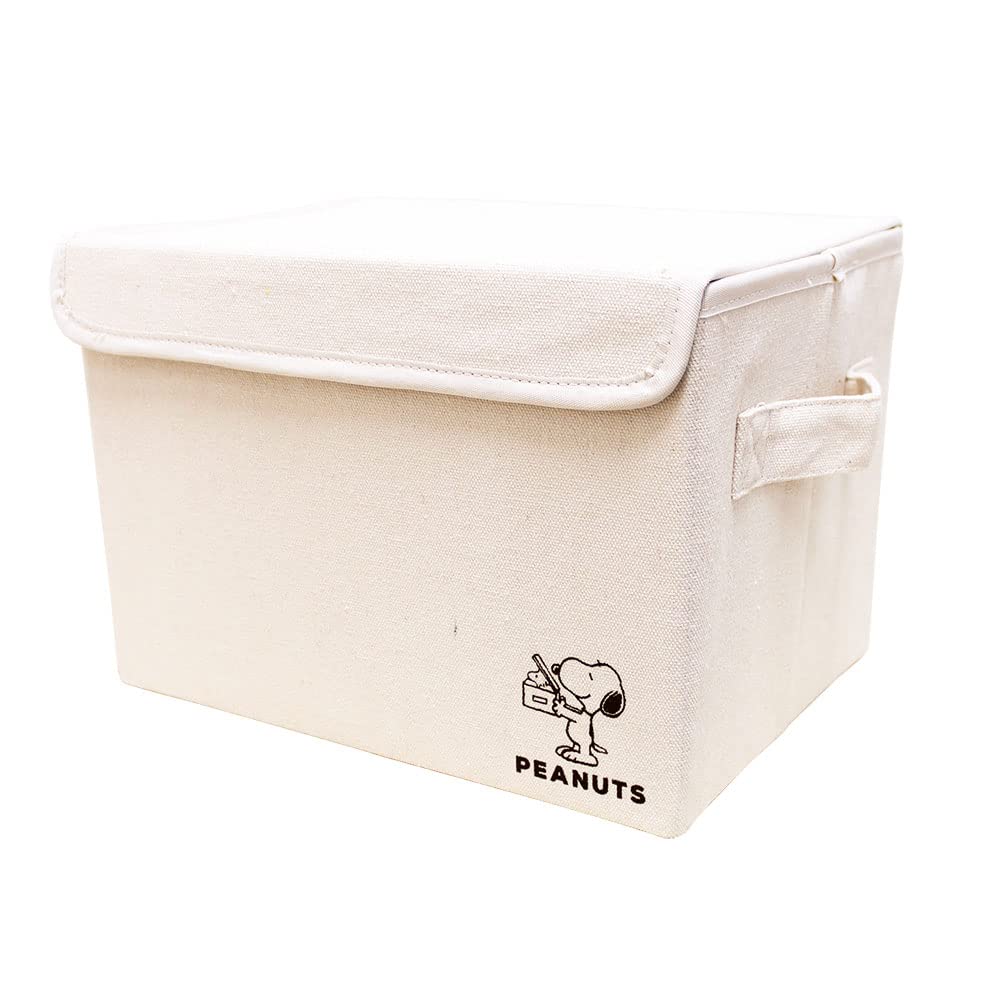 Tee&S Factory Snoopy Folding Storage Box With Lid Beige H28 X W19 X D20Cm Sn-5542519Be- Japan Figure Store - #1 Bring To You The Best Japanese Goods