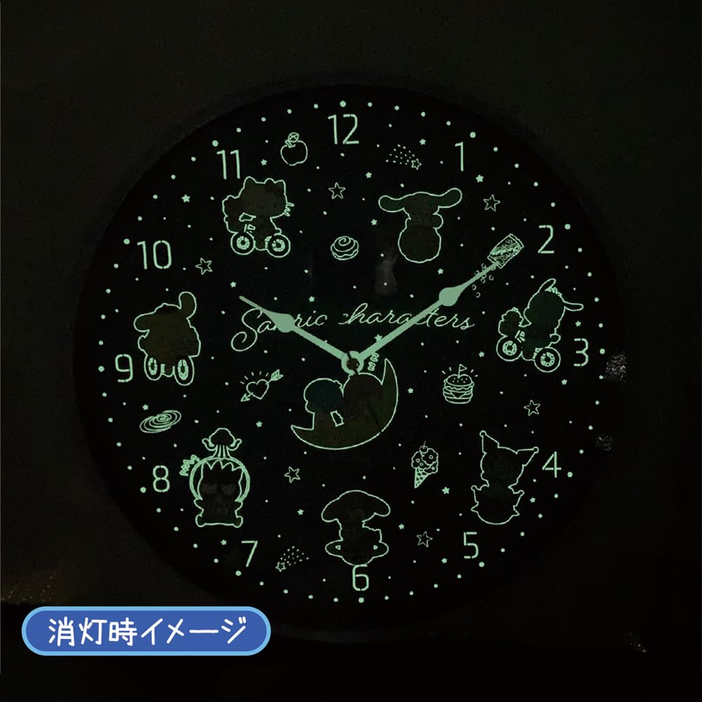 Tees Factory Sanrio Luminous Wall Clock SR-5520454SN- Japan Figure Store - #1 Bring To You The Best Japanese Goods