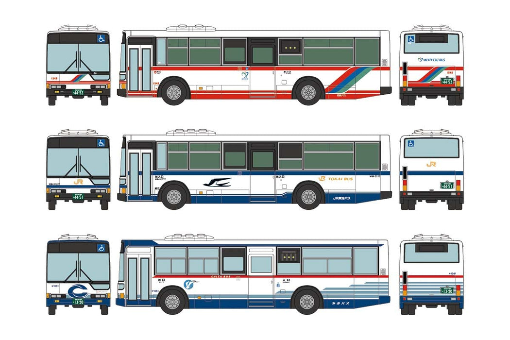 Tomytec Japan Nagoya Mitsubishi Fuso Aero Star 3-Car Set Diorama Bus Collection 321743- Japan Figure Store - #1 Bring To You The Best Japanese Goods