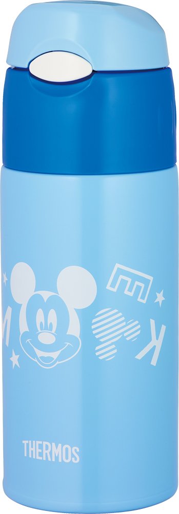 Thermos Vacuum Insulated Straw Bottle 400Ml Mickey Brewster Japan Fhl-401Fds Bls- Japan Figure Store - #1 Bring To You The Best Japanese Goods