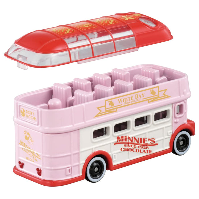 TAKARA TOMY Tomica Disney Motors Sunny Decker Minnie Mouse White Day Edition 2022- Japan Figure Store - #1 Bring To You The Best Japanese Goods
