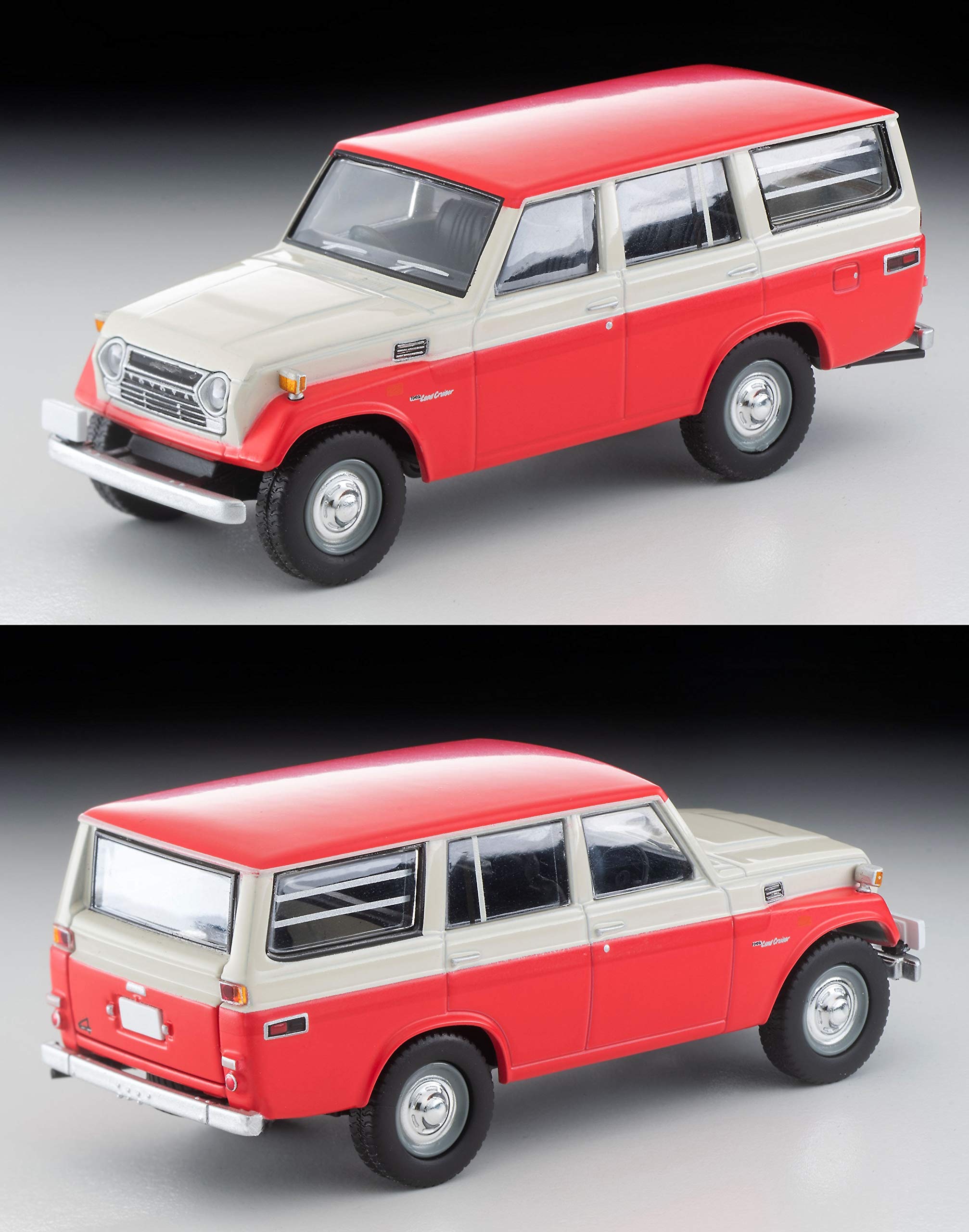 Tomytec Lv-104C FJ56V Toyota Land Cruiser 1/64 White/Red 314912- Japan Figure Store - #1 Bring To You The Best Japanese Goods