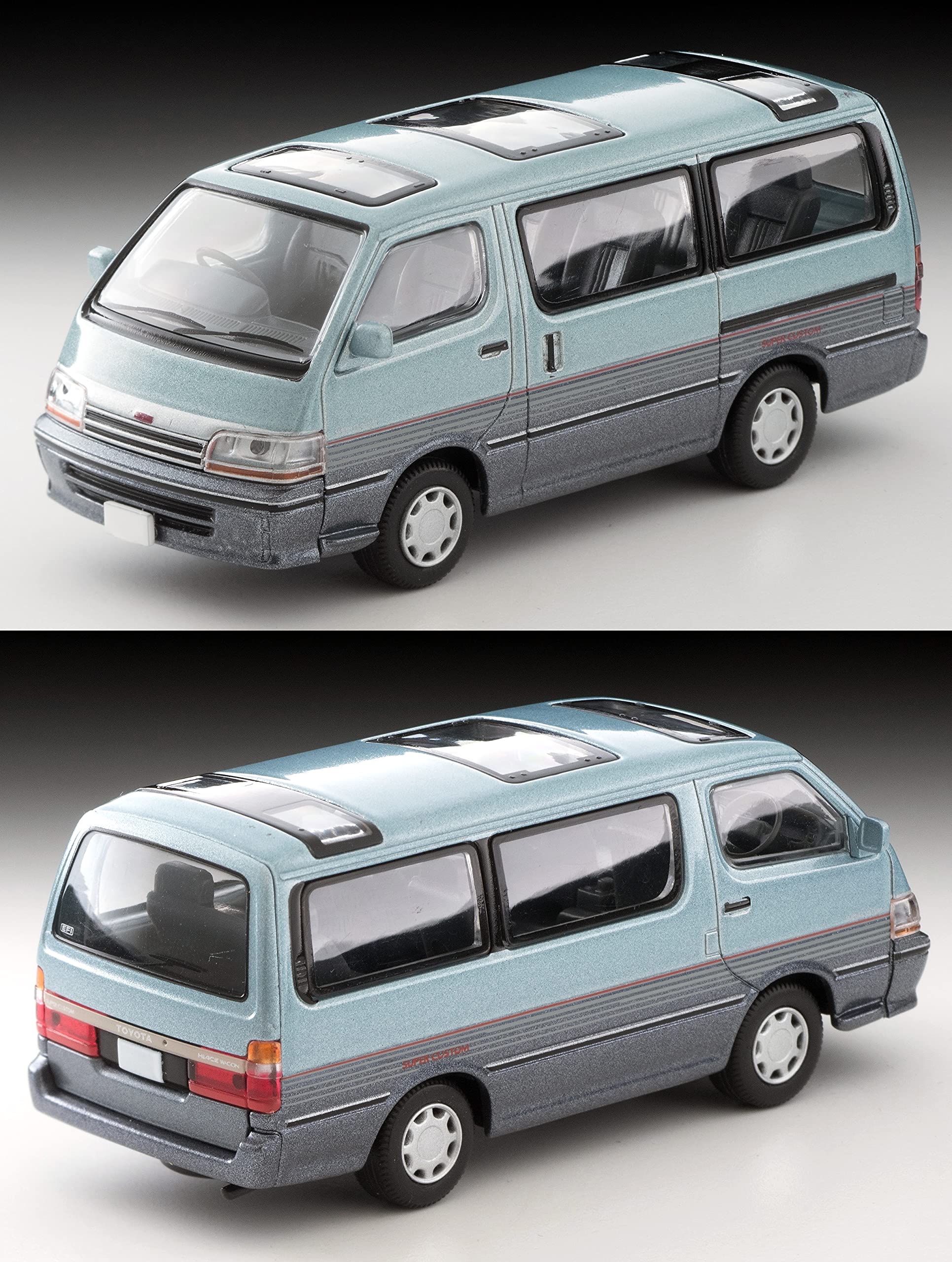 Tomytec Tomica Limited Vintage Neo 1/64 Toyota Hiace Wagon Super Custom Light Blue Navy 316916 Japan- Japan Figure Store - #1 Bring To You The Best Japanese Goods