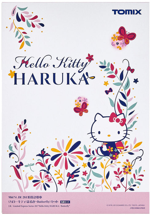 Tomytec Tomix N Gauge 6-Car Hello Kitty 281 Series Haruka Butterfly Model Train- Japan Figure Store - #1 Bring To You The Best Japanese Goods