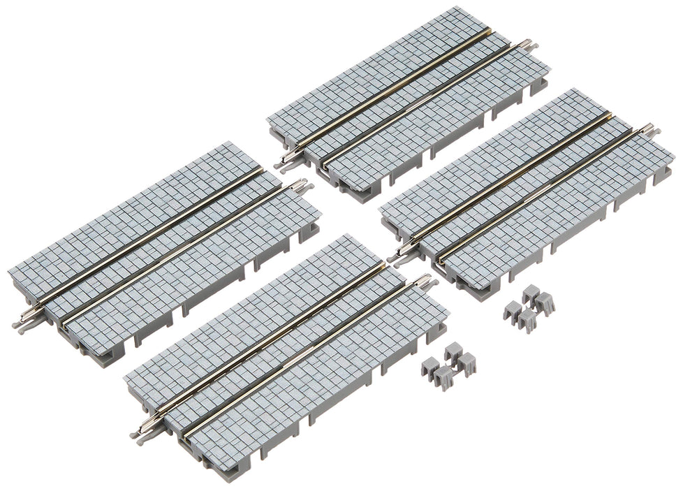 Tomytec Tomix N Gauge Cobblestone Railway Model - 4 Pack S70-WT-S Tram Rail Set- Japan Figure Store - #1 Bring To You The Best Japanese Goods