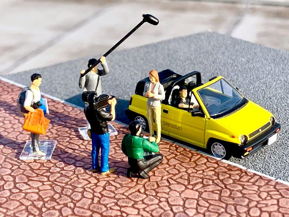 Tomytec Geocolle 64 1/64 TV Crew Abs Resin Dolls with Die-Cast Mini Car Set- Japan Figure Store - #1 Bring To You The Best Japanese Goods