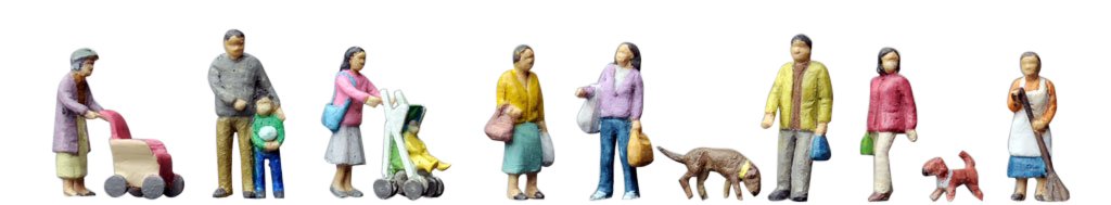 Tomytec Residential Area People Diorama - Geocolle Scene Collection Human 106- Japan Figure Store - #1 Bring To You The Best Japanese Goods