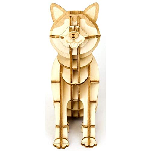 A-ZONE Wooden Art Ki-Gu-Mi Japanese Dog Akita- Japan Figure Store - #1 Bring To You The Best Japanese Goods
