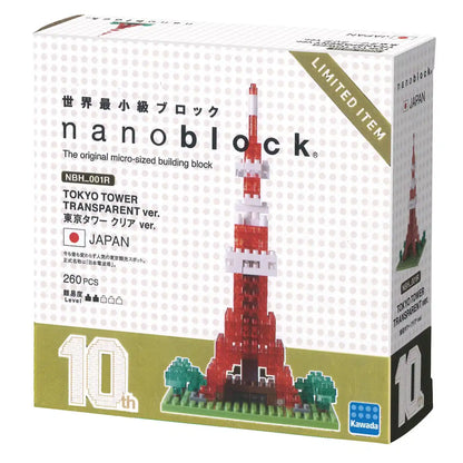 KAWADA Nbh_001R Nanoblock 10Th Anniversary Tokyo Tower Transparent Ver.- Japan Figure Store - #1 Bring To You The Best Japanese Goods