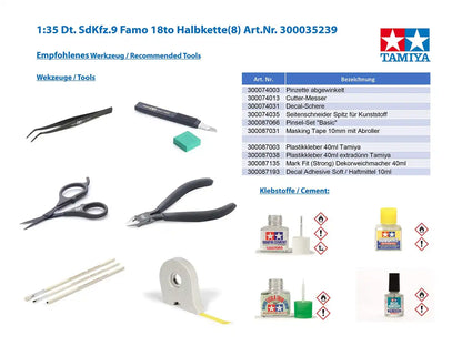 TAMIYA 35239 German 18Ton Heavy Half-Track Famo 1/35 Scale Kit- Japan Figure Store - #1 Bring To You The Best Japanese Goods