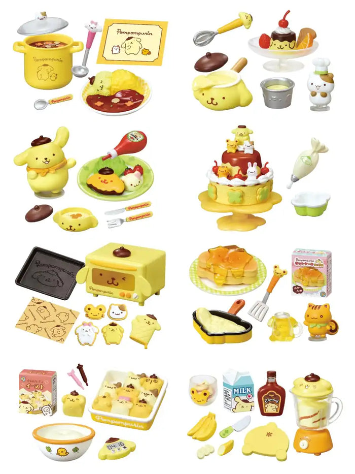 Re-Ment Sanrio Pompompurin Coffret de cuisine Boîte H120 x L145 x P205mm PVC ABS