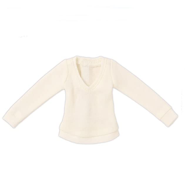 Azone 1/6 Pure Neemo V-Neck White Sweater Doll Accessory- Japan Figure Store - #1 Bring To You The Best Japanese Goods
