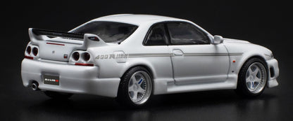 Works 1/64 Nissan GT-R R33 Nismo 400R White Diecast Model Car- Japan Figure Store - #1 Bring To You The Best Japanese Goods