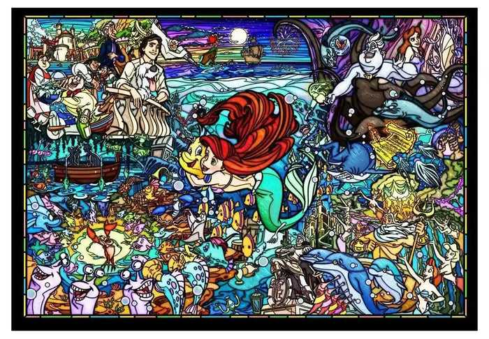 Tenyo 500pc Little Mermaid Jigsaw Puzzle Stained Art 25x36cm- Japan Figure Store - #1 Bring To You The Best Japanese Goods
