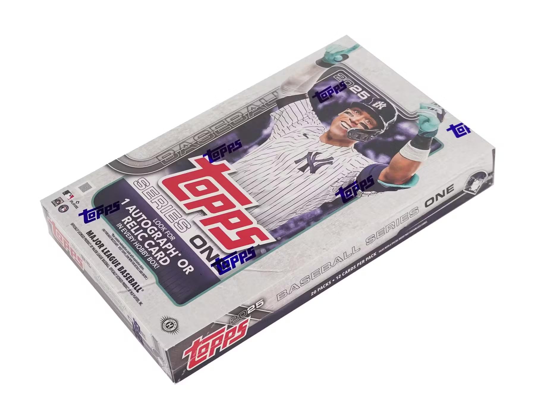 Topps 2025 Series 1 Baseball Trading Cards MLB Hobby Box 20 Packs 1 Auto/Relic