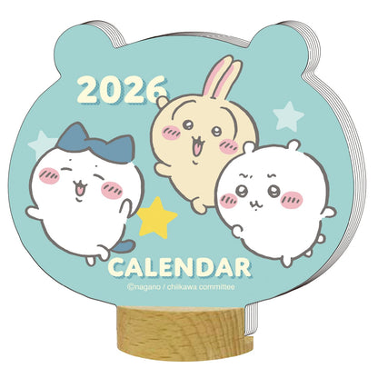 Calendrier de bureau Art Print Japan 2026 découpé en forme Chiikawa