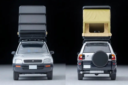 Tomytec 1/64 LV-N354C Toyota RAV4J Silver with Tent and Figure Model