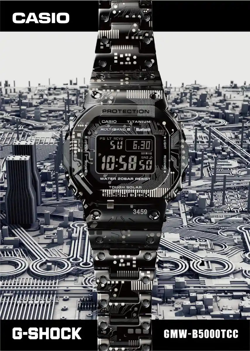 Casio G-Shock Men's Titanium GMW-B5000TCC-1JR Bluetooth Full Metal Solar Black- Japan Figure Store - #1 Bring To You The Best Japanese Goods