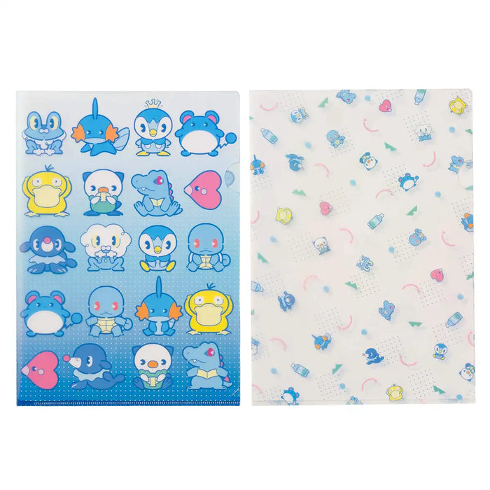 POKEMON CENTER ORIGINAL A4 Clear Folder Set 2 Pcs Water Type Pokemons- Japan Figure Store - #1 Bring To You The Best Japanese Goods