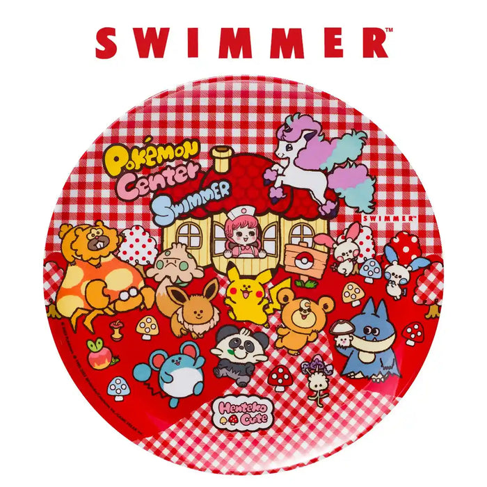 Pokemon Center Original Swimmer Melamine Plate Henteko Cute- Japan Figure Store - #1 Bring To You The Best Japanese Goods