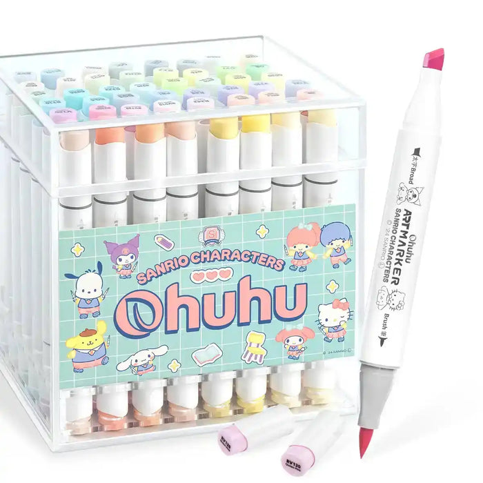 Ohuhu Honolulu Markers 48 Pastel Colors Sanrio Collab Professional Set- Japan Figure Store - #1 Bring To You The Best Japanese Goods