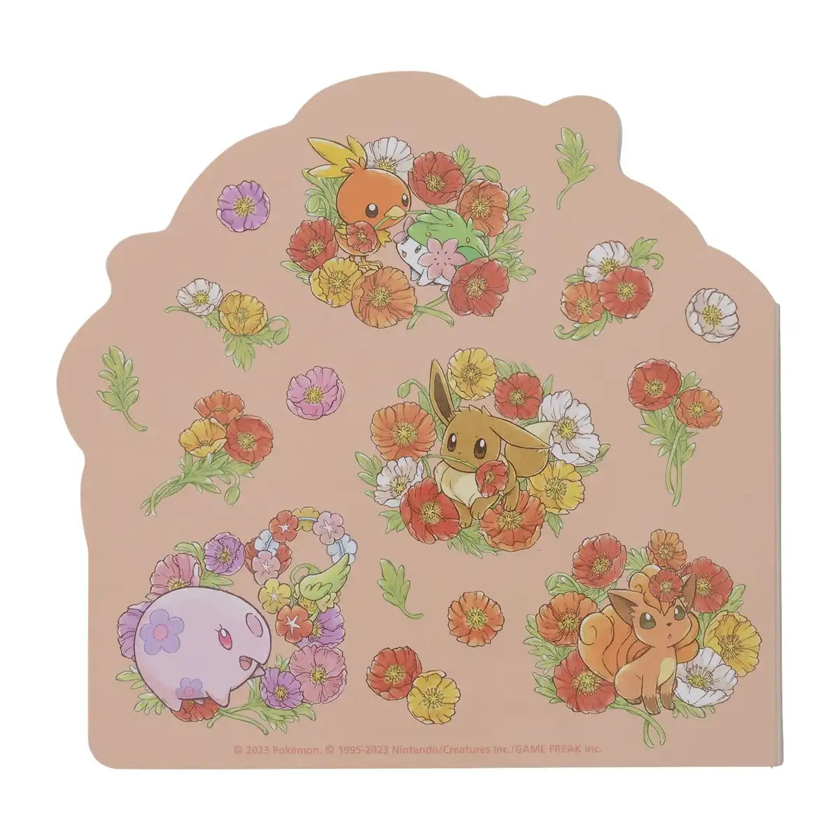 Pokemon Die Cut Memo Pad Fleur De Coquelicot- Japan Figure Store - #1 Bring To You The Best Japanese Goods