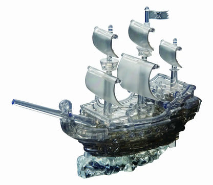 Beverly Crystal Puzzle 98 Pieces Pirate Ship Black 50141 With Display Light 3D Ship Puzzle- Japan Figure Store - #1 Bring To You The Best Japanese Goods