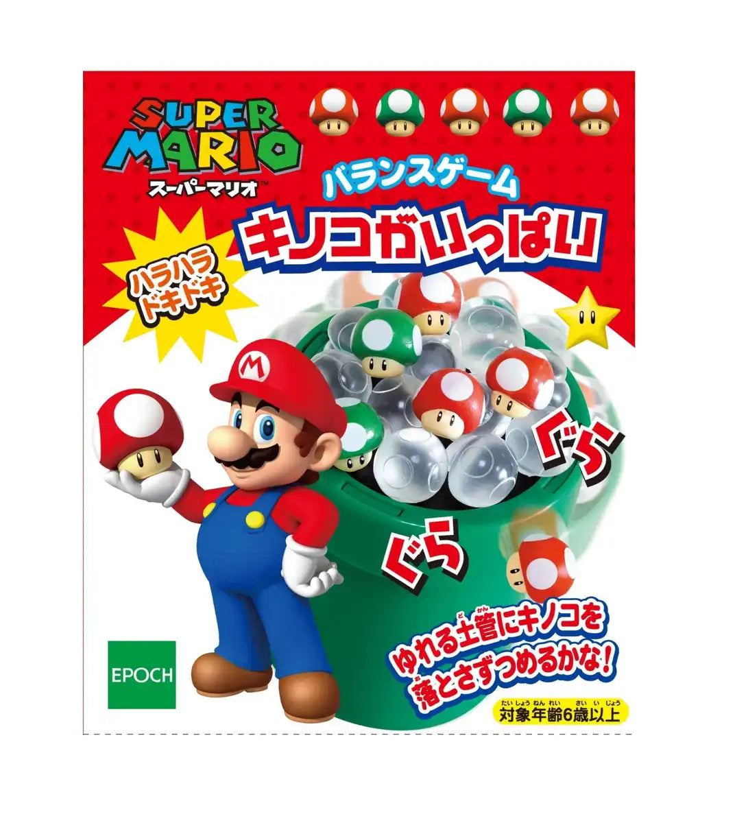 Epoch Super Mario Tons Of Mushrooms Balance Game- Japan Figure Store - #1 Bring To You The Best Japanese Goods