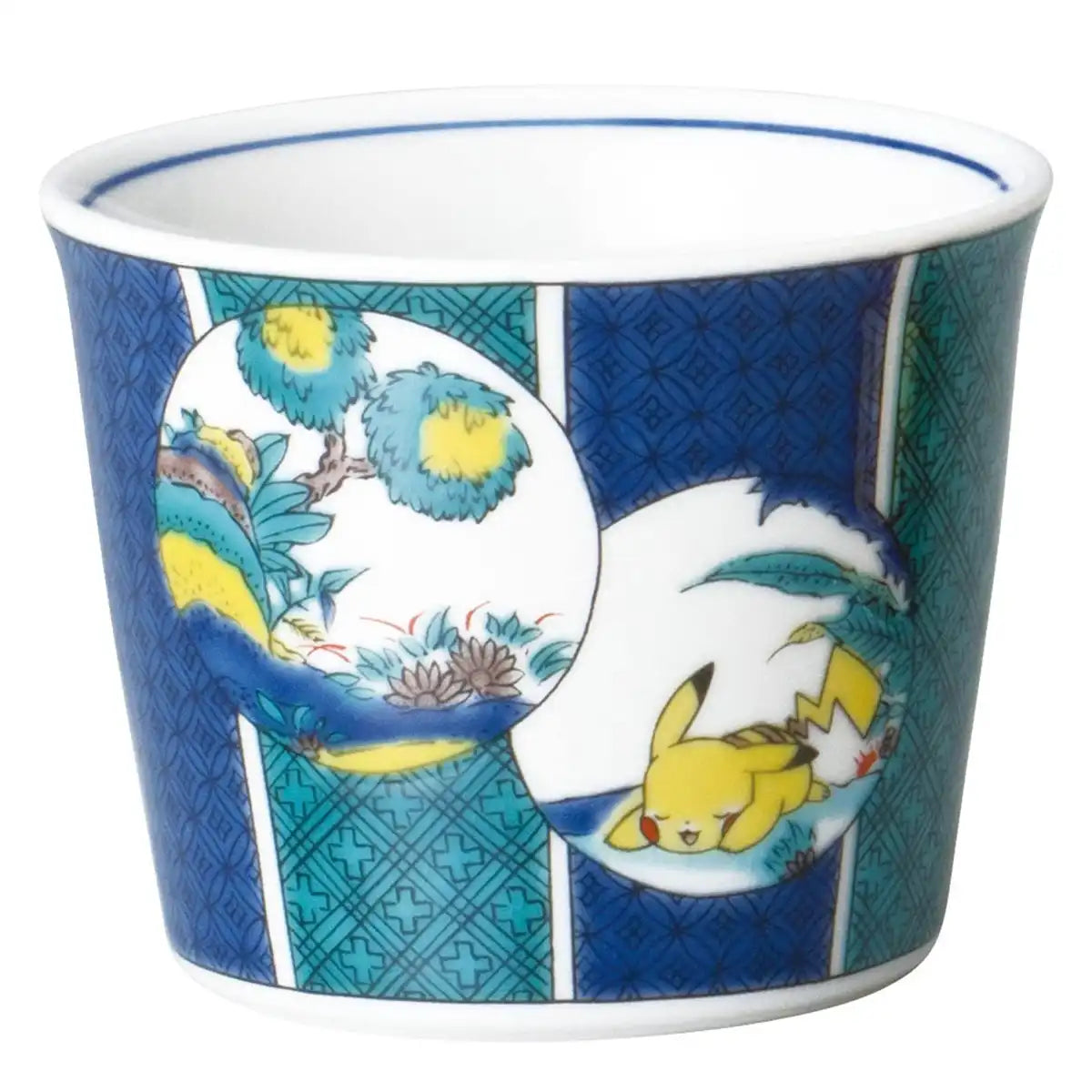 Pokemon Center Kutani Ware Soba Bowl Pikachu Brocade Plant Housing Layout Komon Pattern- Japan Figure Store - #1 Bring To You The Best Japanese Goods