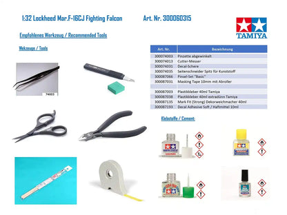 Tamiya 1/32 U.S. Air Force F-16Cj Block 50 Plastic Model 60315- Japan Figure Store - #1 Bring To You The Best Japanese Goods