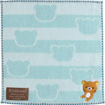 San-X Rilakkuma Blue Mini Towel Compact Size Product Code CM16901- Japan Figure Store - #1 Bring To You The Best Japanese Goods