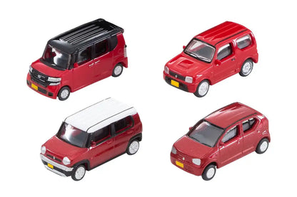 TOMYTEC The Car Collection Basic Set Select Red 4 Cars N Scale- Japan Figure Store - #1 Bring To You The Best Japanese Goods