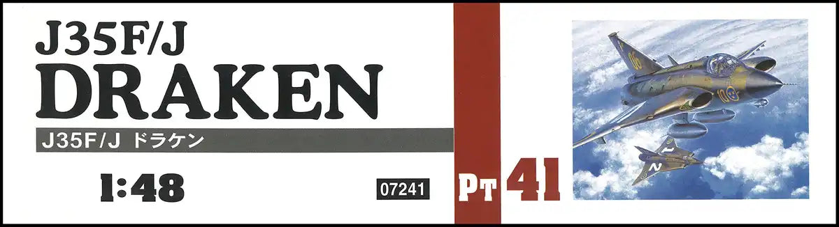 HASEGAWA 1/48 J35F/J Draken Swedish Air Force Interceptor Plastic Model- Japan Figure Store - #1 Bring To You The Best Japanese Goods